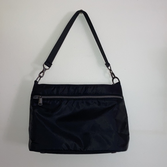 Lug Samba Black Shoulder Bag Crossbody Purse Quilted Nylon Travel Tote - Picture 3 of 9